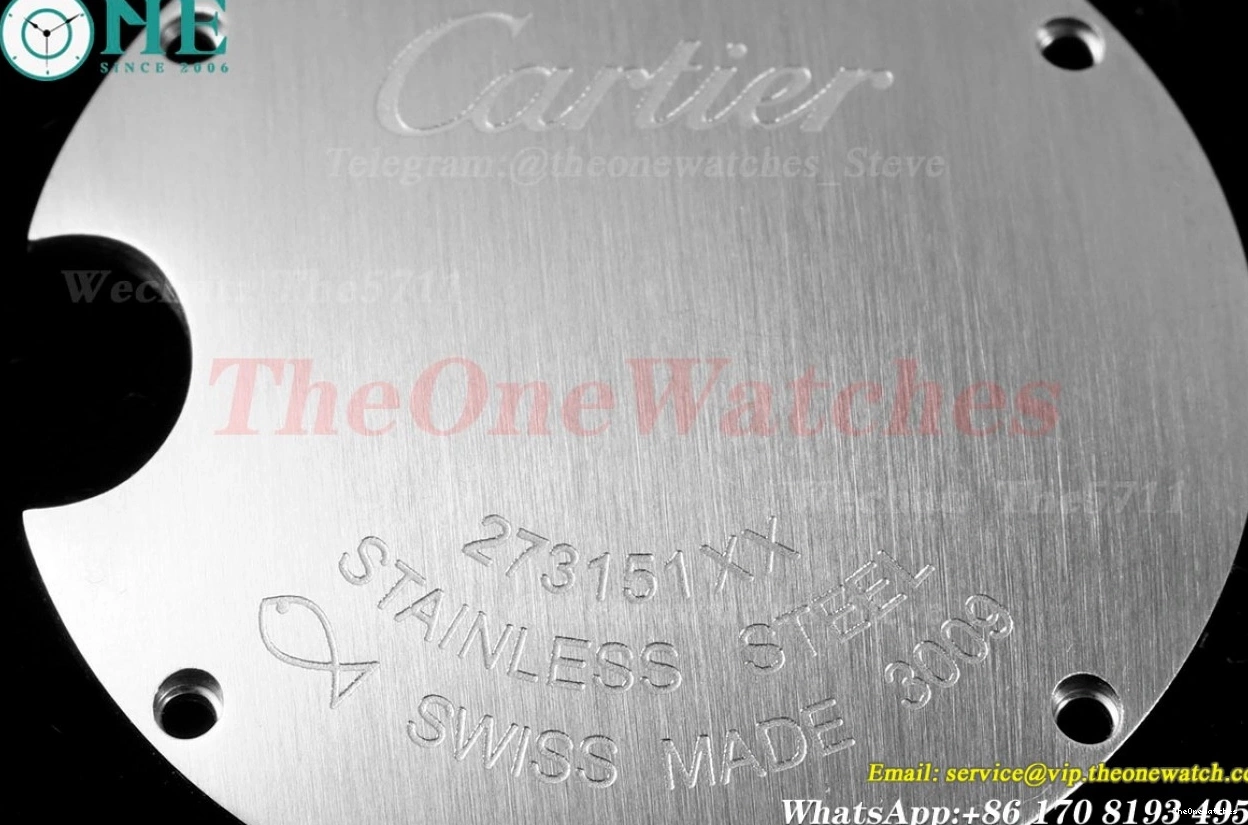 28mm SS Cartier Bleu De AF White Ballon LE Quartz Dia 1223